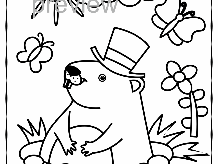 Groundhog Day Printable Coloring Pages For Children