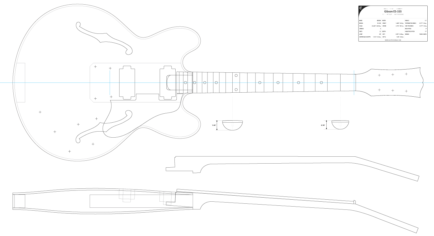 Gibson 335 Headstock Template Printable