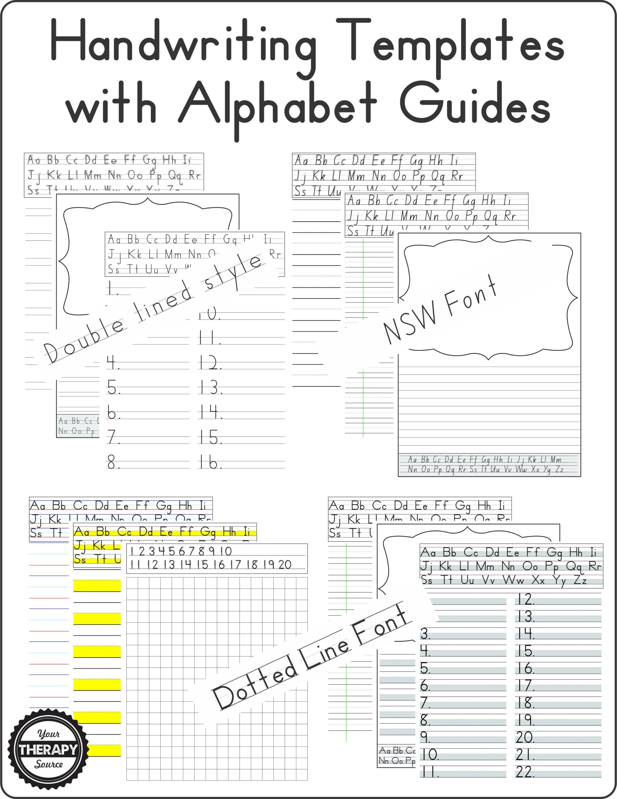 Handwriting Paper Printable FREE Your Therapy Source
