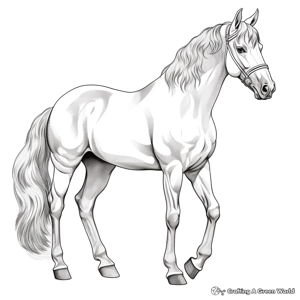 Hard Horse Coloring Pages Free Printable 