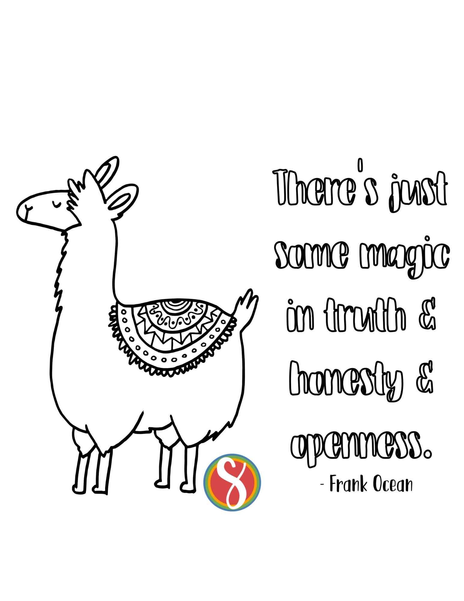 Honesty Quote With Coloring Pages Stevie Doodles