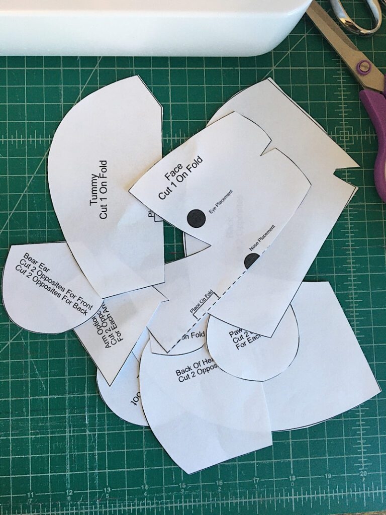 Free Teddy Bear Patterns Paper Printable