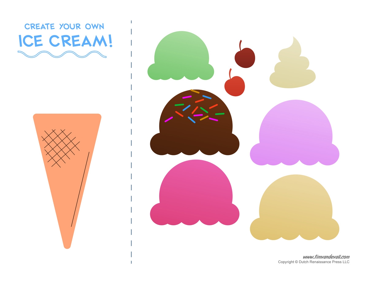 Free Printable Ice Cream Cone