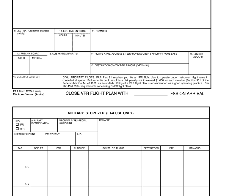 Ifr Flight Plan Form Fill Online Printable Fillable Blank PdfFiller
