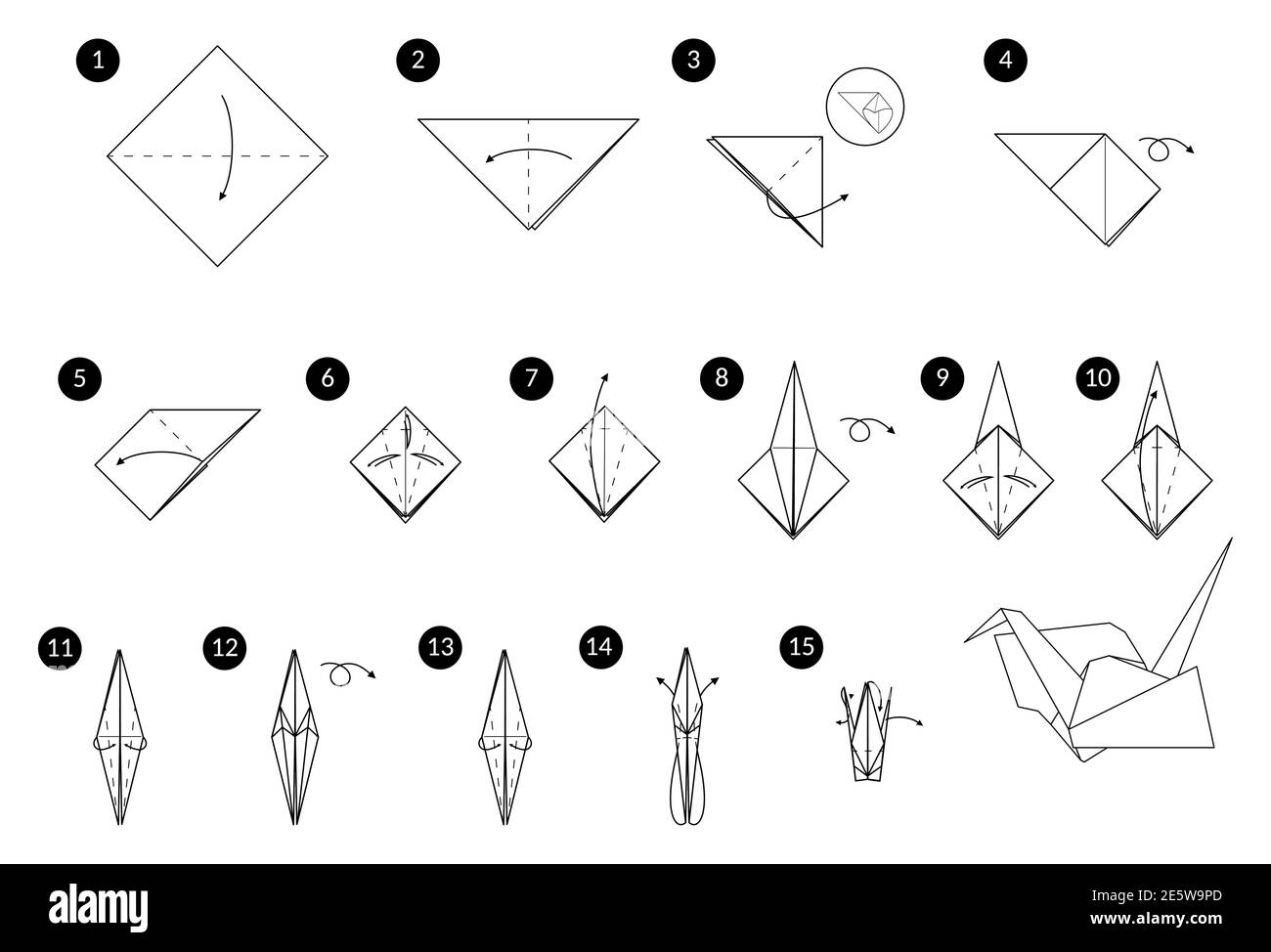 Origami Crane Printable Template