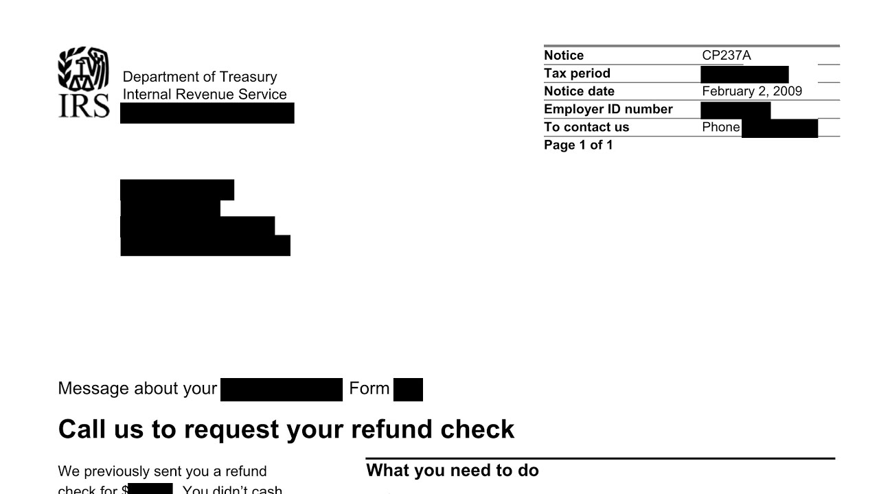 IRS Form 3911 Instructions Replacing A Lost Tax Refund Check