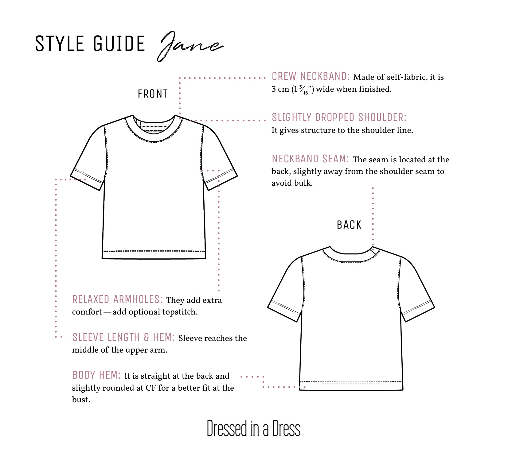 Jane Boxy Crewneck T shirt Free Sewing Pattern Dressed In A Dress