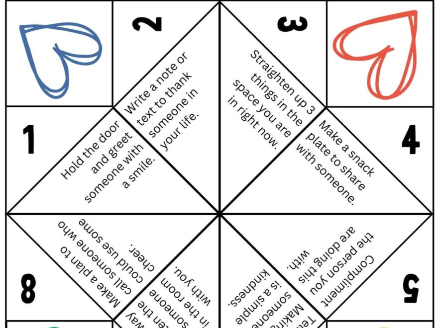 Kindness Fortune Tellers Free Printables For Kids Doing Good Together