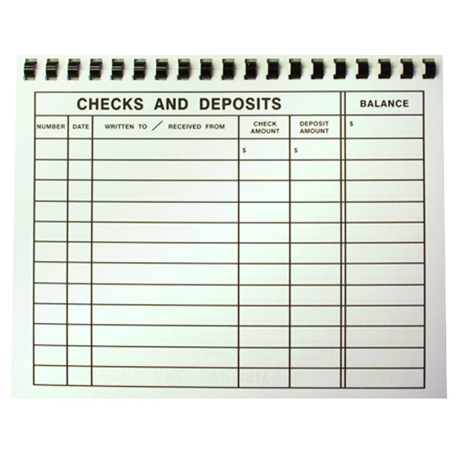Free Large Print Check Register Printable