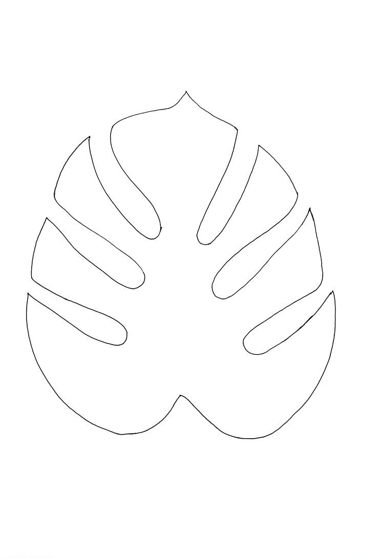 Printable Template For Jungle Leaves