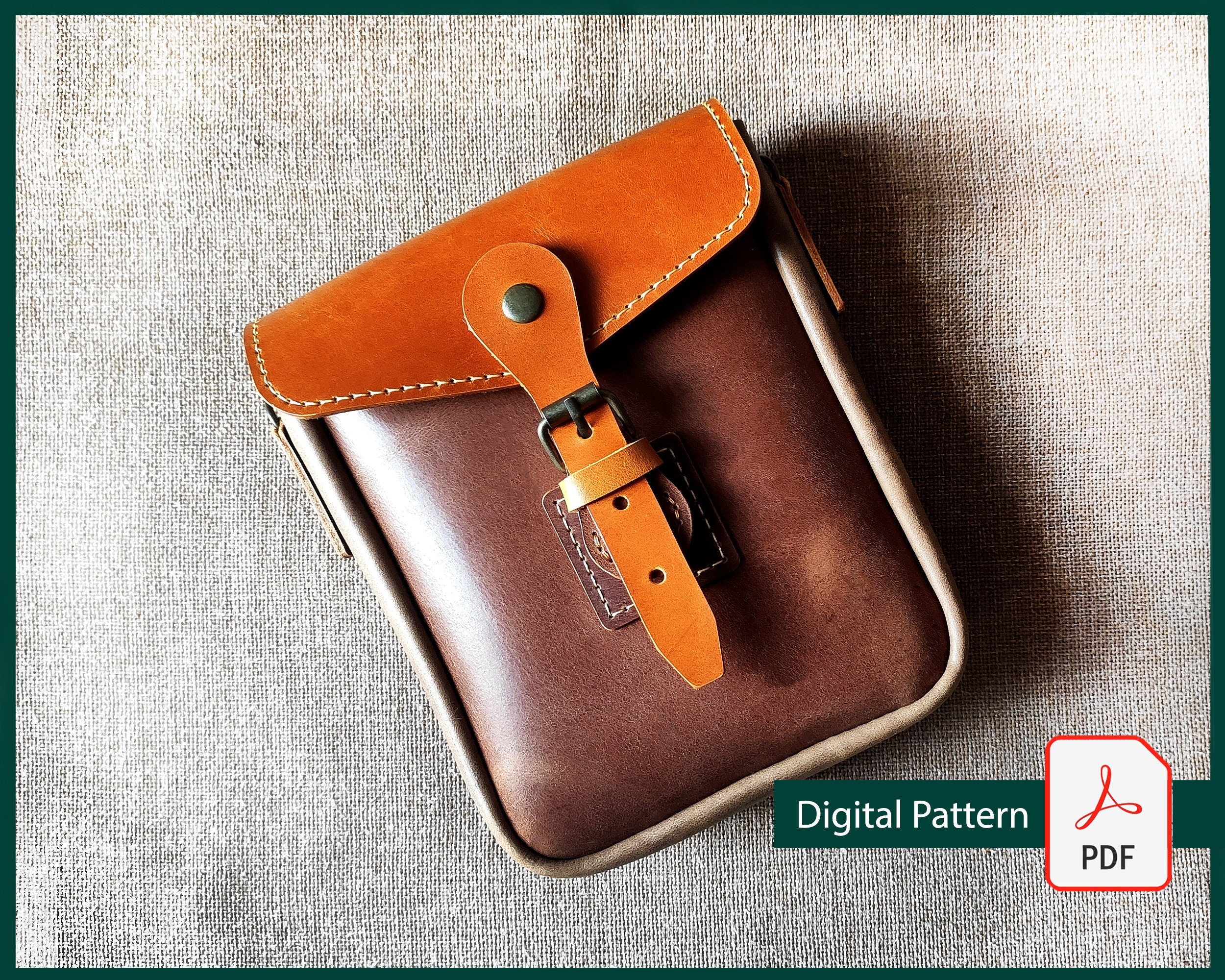 Leather Bag Pattern Shoulder Bag Digital Download PDF DIY Crossbody Bag Pattern Kitfoxleather Etsy