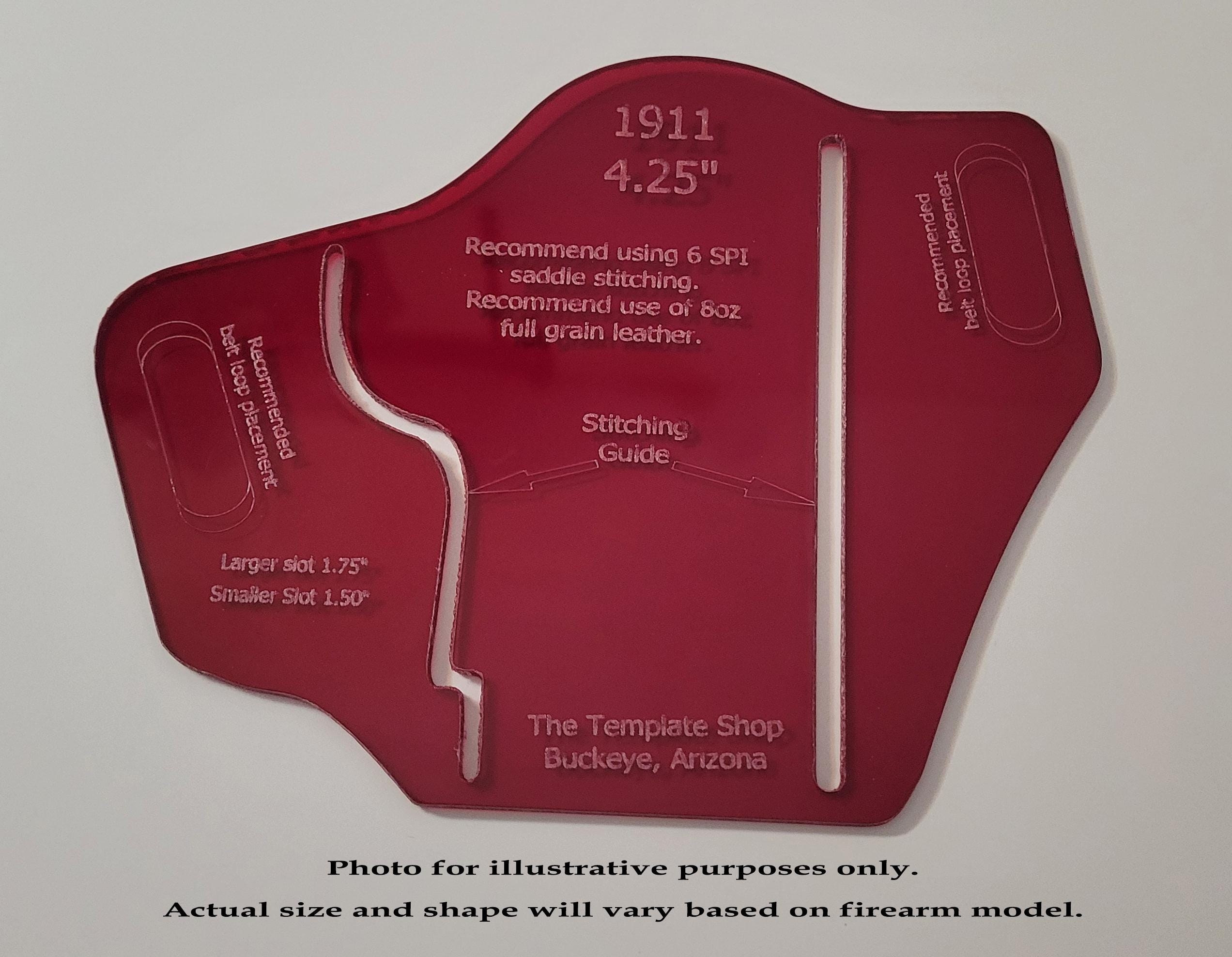 Leather Holster Pattern Template For CZ USA 75 Compact Pistol Cast Acrylic Template Etsy