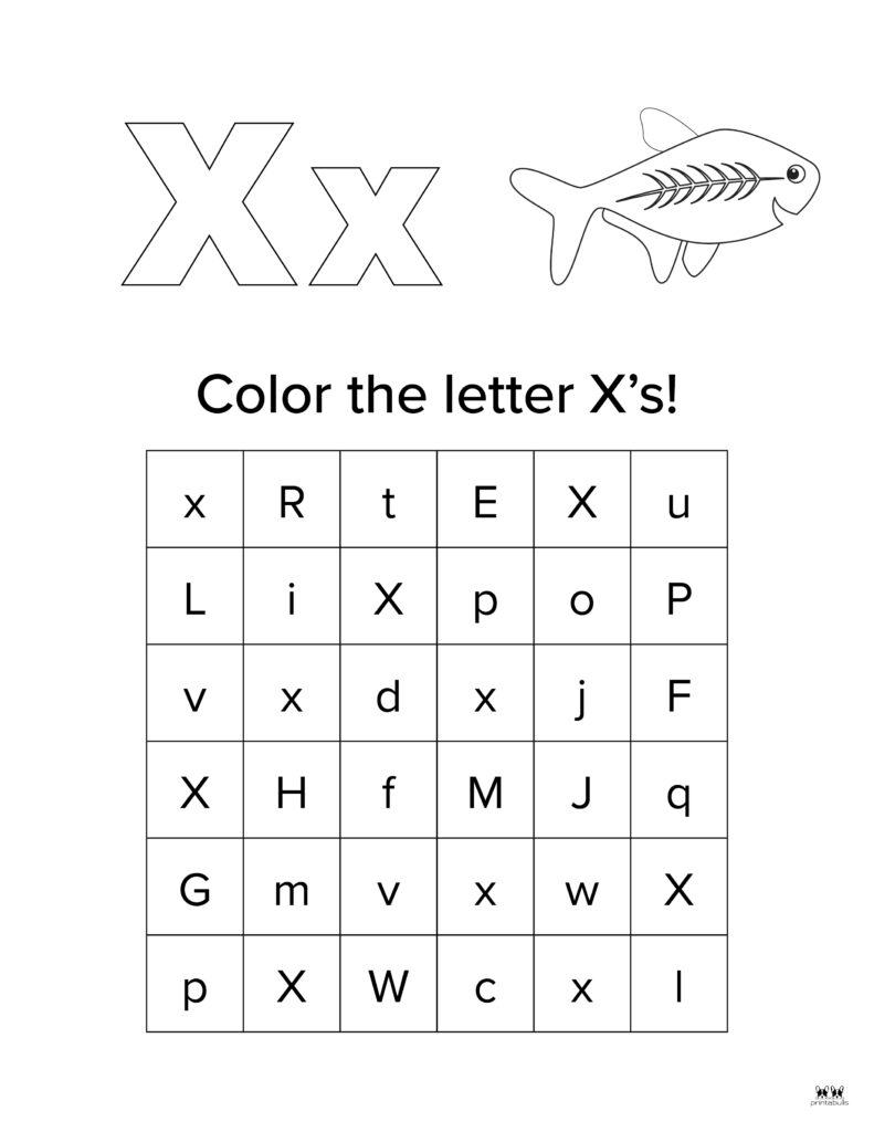 Letter X Worksheets 50 FREE Printables Printabulls