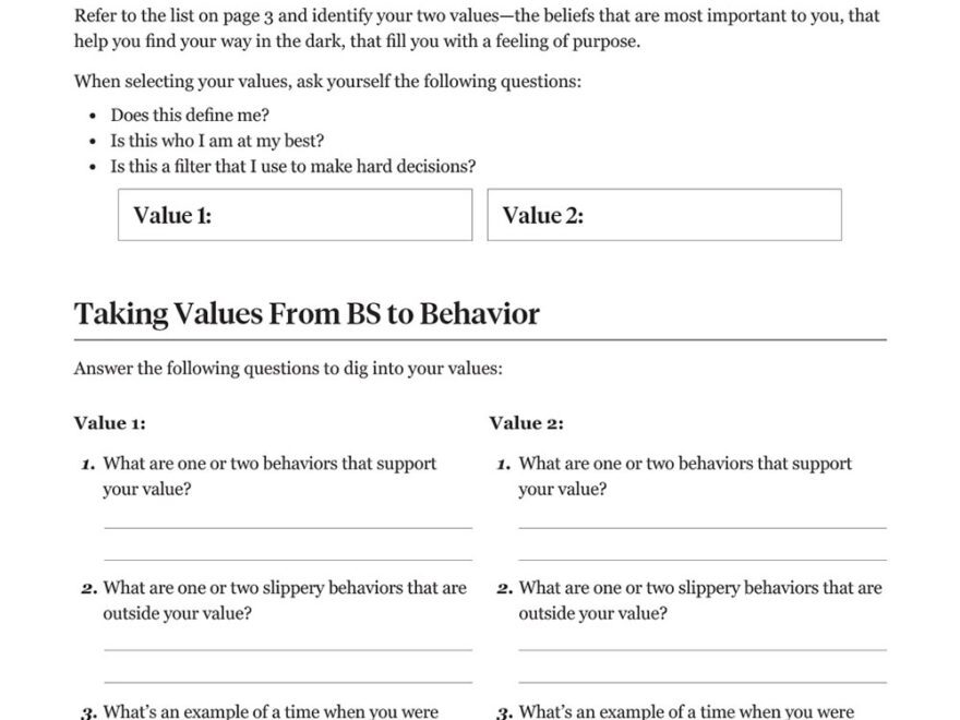 Living Into Our Values Bren Brown