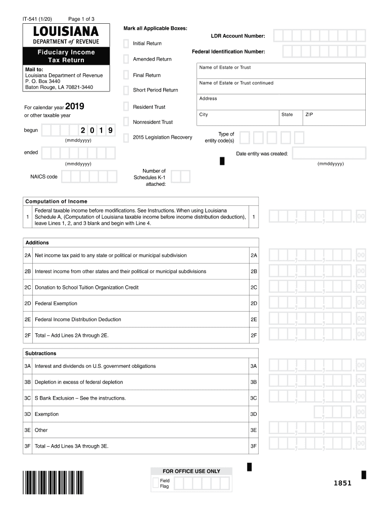 Louisiana Income Tax Form Fill Online Printable Fillable Blank PdfFiller