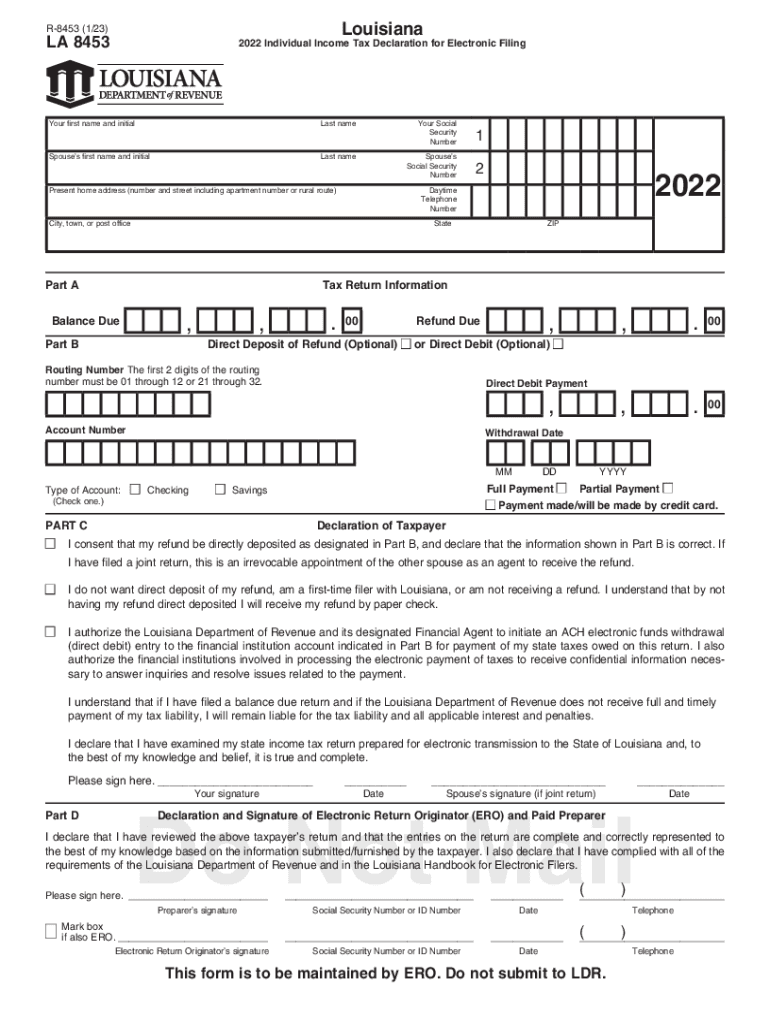Louisiana State Tax Form 2023 Pdf Fill Out Sign Online DocHub