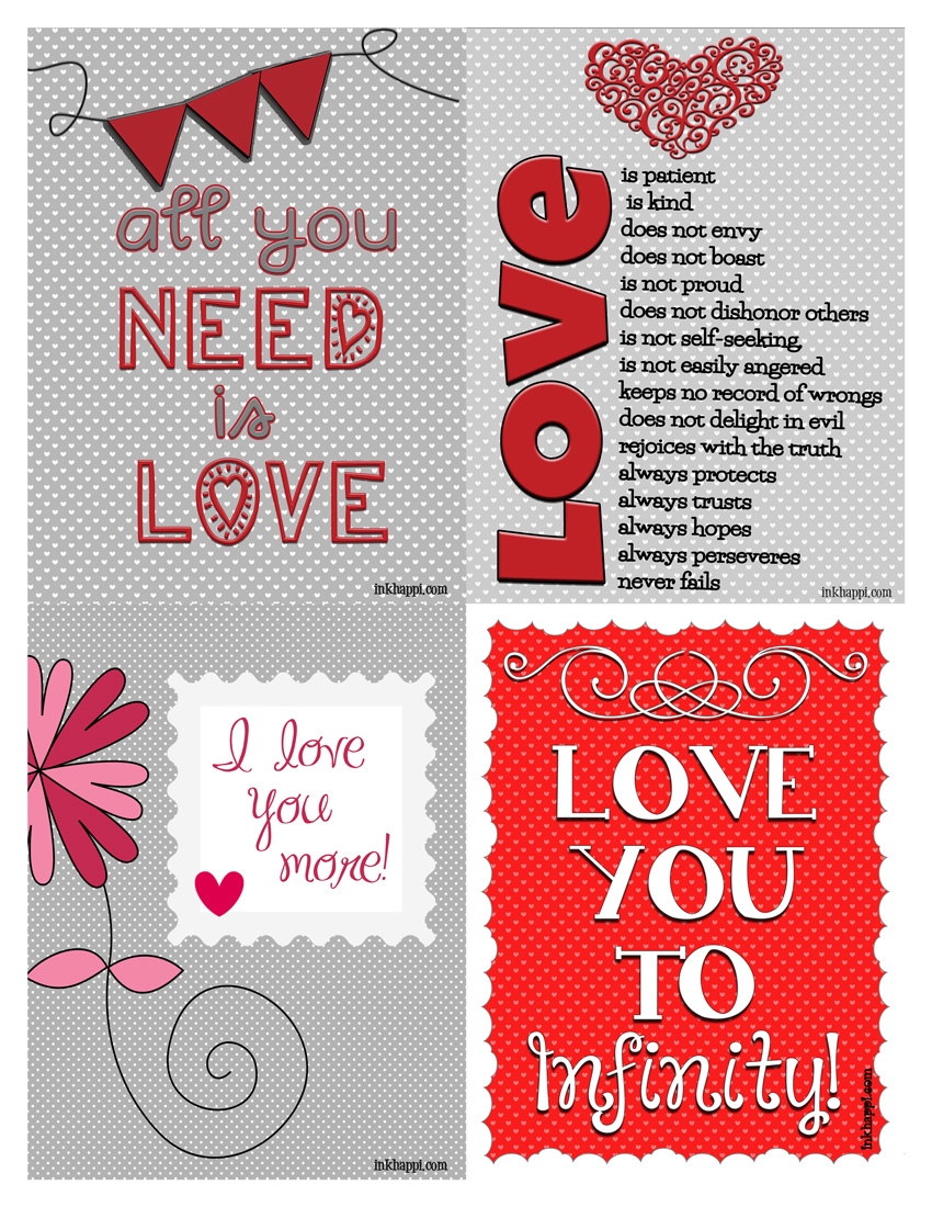 Free Printable I Love You Cards