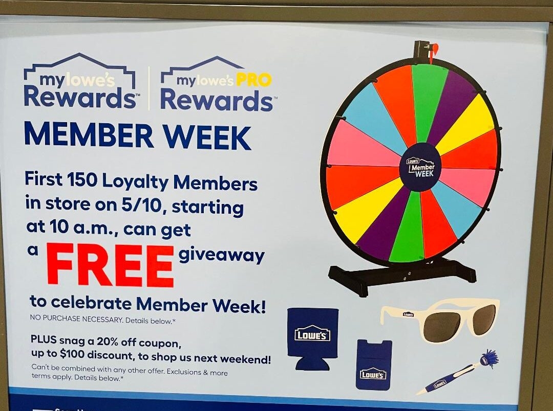 Lowe s Hosts In store Giveaway With Free Gifts Rare 20 Off Coupon May 10 Living On The Cheap