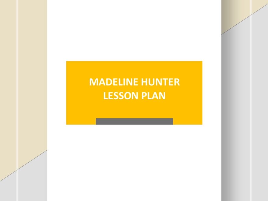 Madeline Hunter Lesson Plan Template In Google Docs Pages Word Download Template