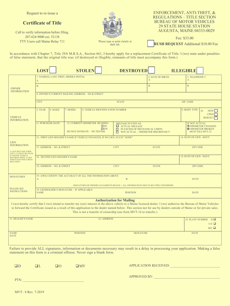 Maine Drivers License Application Form Fill Out Sign Online DocHub