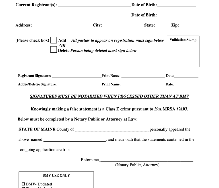 Maine Form Registration Online Fill Online Printable Fillable Blank PdfFiller