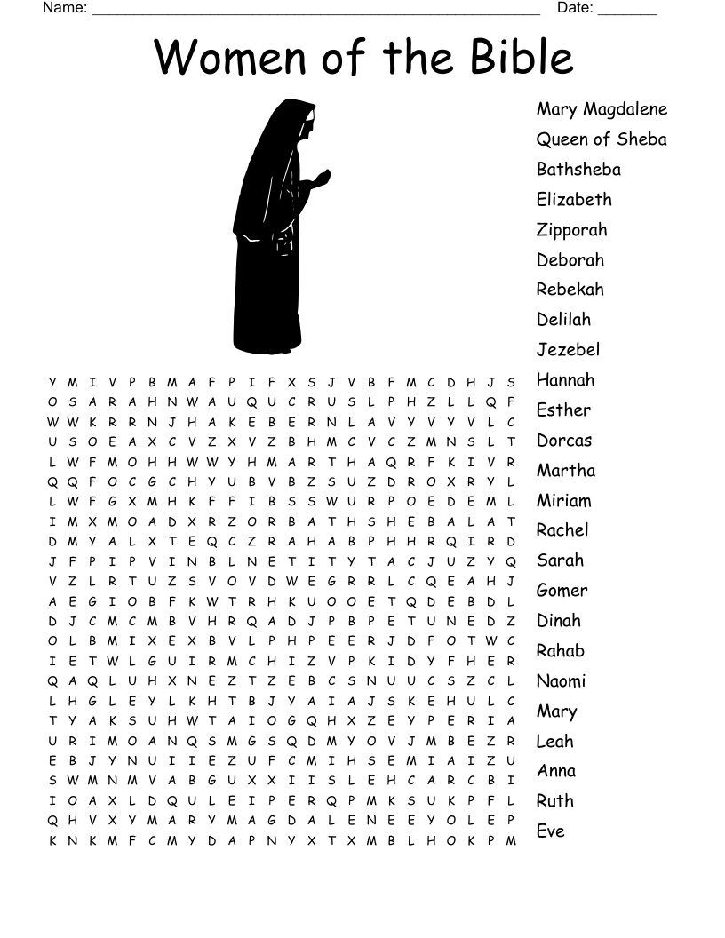 Mary Martha Word Search WordMint