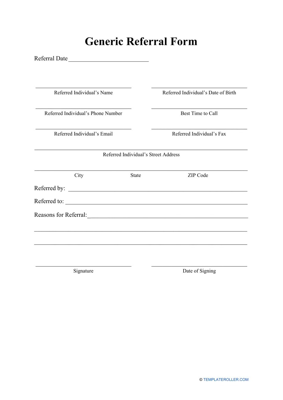 Free Printable Maryland Uniform Consultation Referral Form