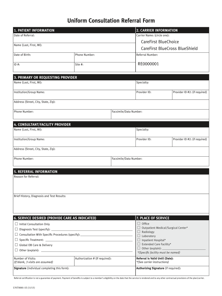 Maryland Uniform Referral Form Fill Out Sign Online DocHub