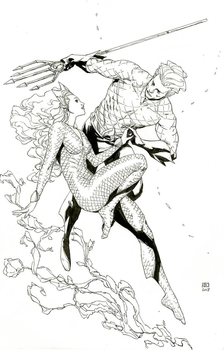 Mera And Aquaman By Khoi Pham 