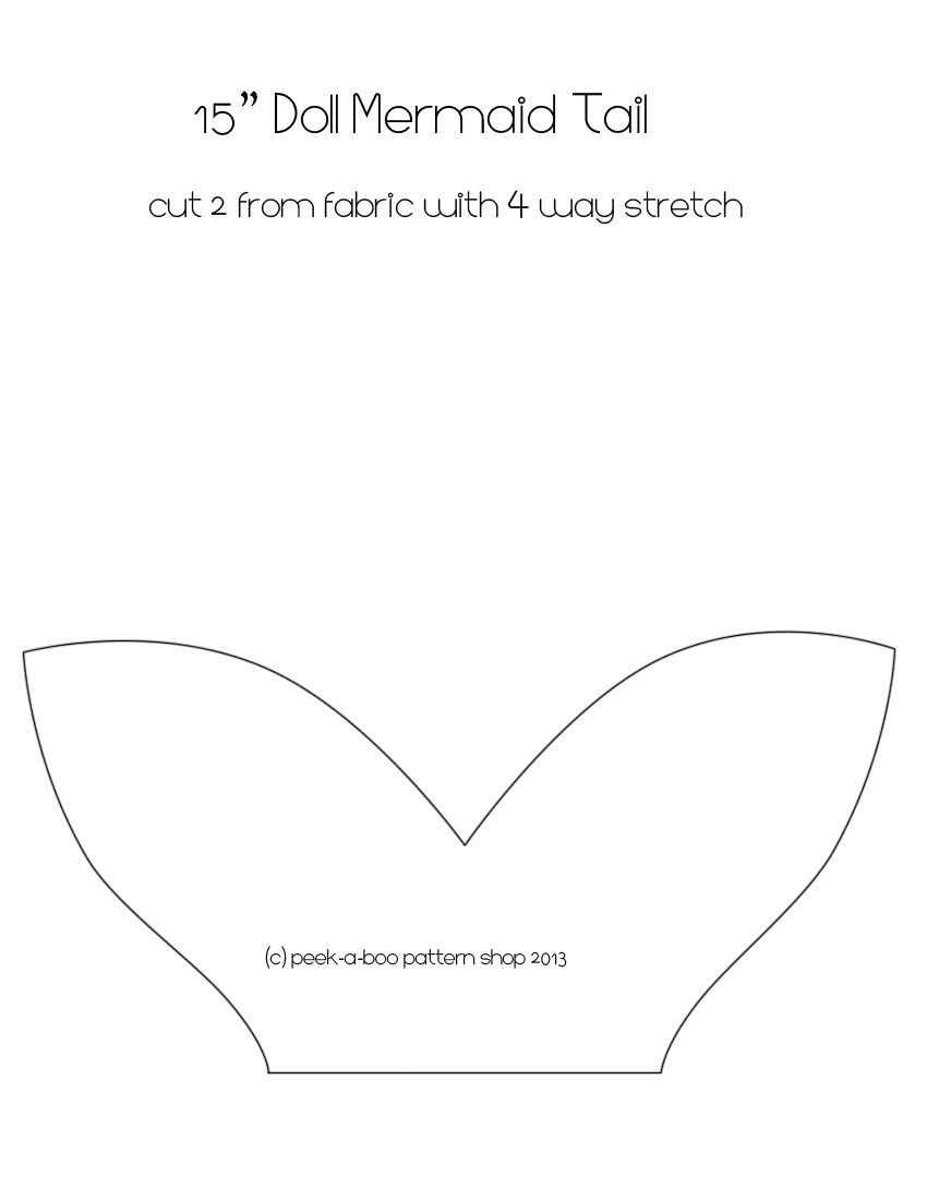 Mermaid Tail Template Printable