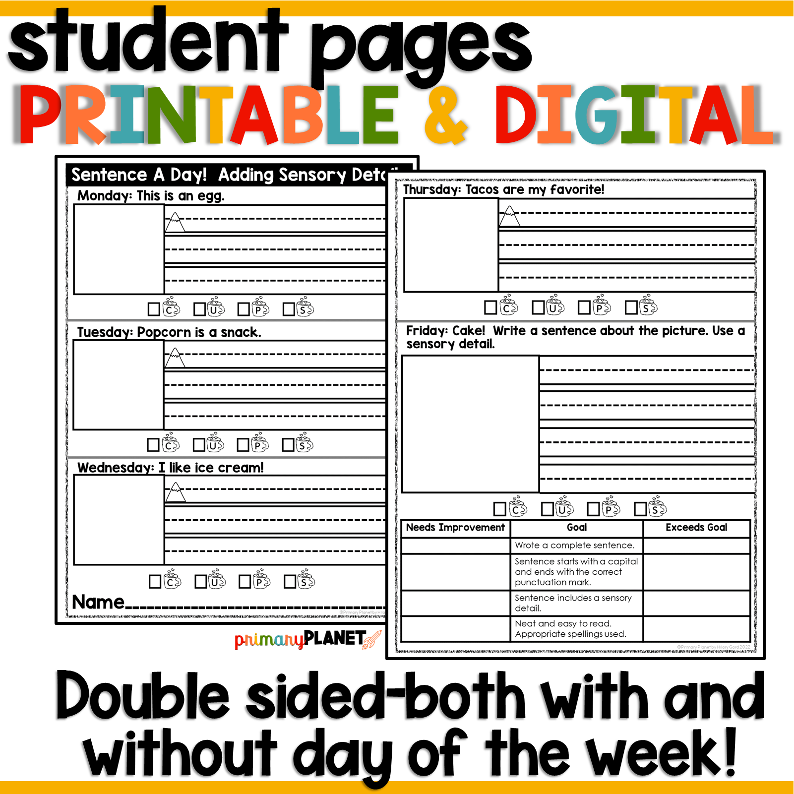 Adding Detials Printable Worksheet
