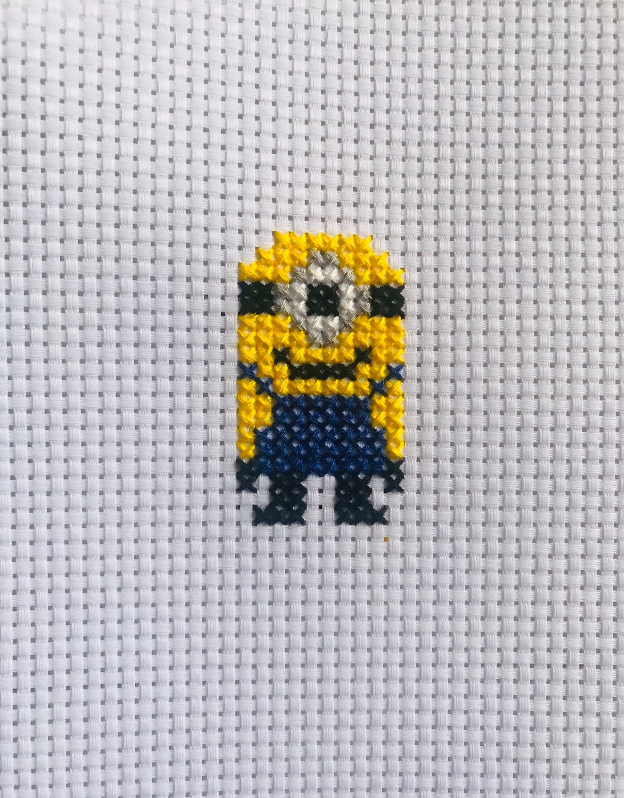 Minion Cross Stitch Pattern PDF Modern Cross Stitch Beginner Cross Stitch Pattern Easy Cute Pattern For Kids Etsy