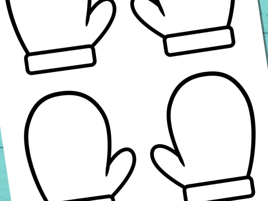 Mitten Printable Pattern Printable Party Favors