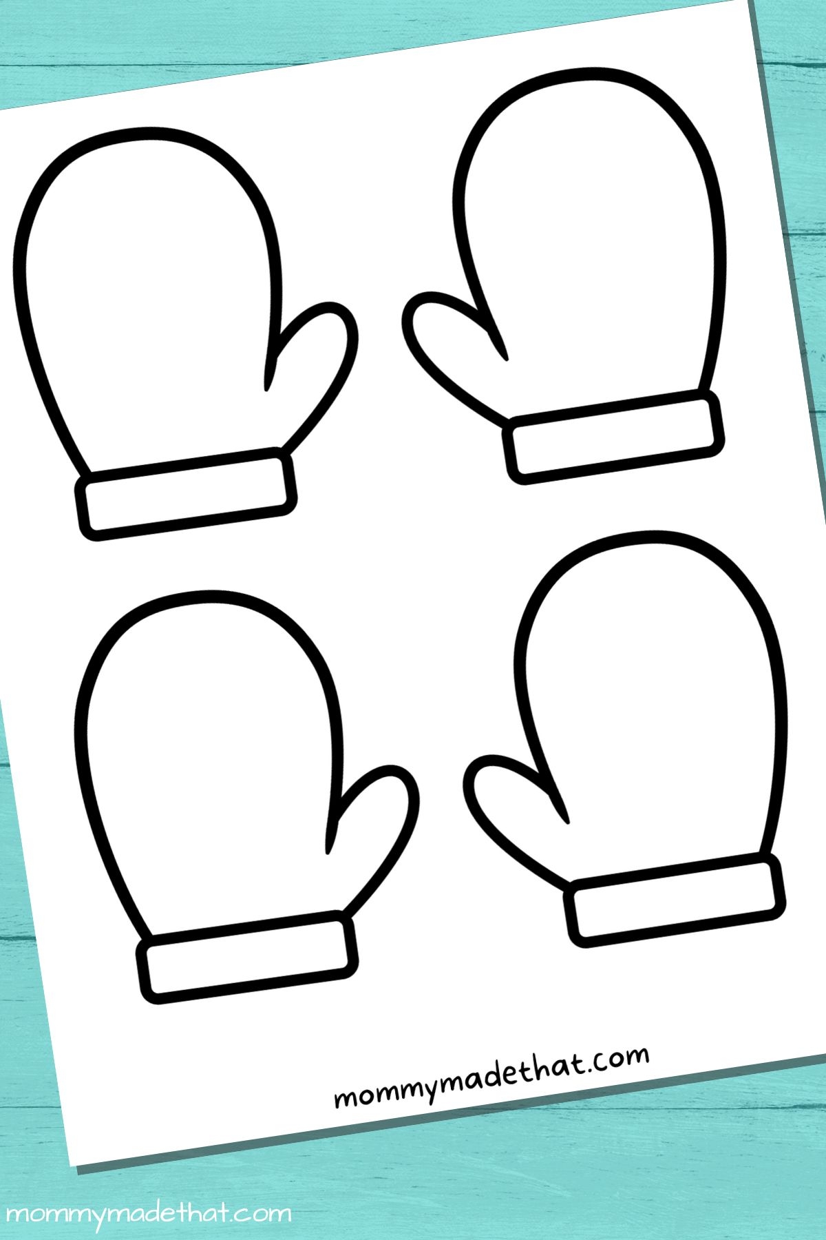 Mitten Printable Pattern Printable Party Favors