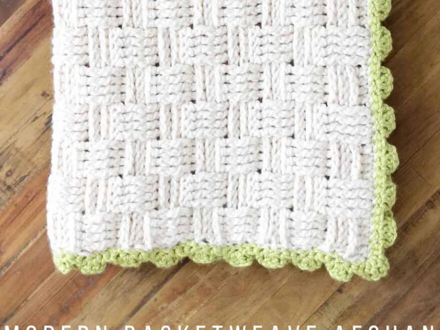 Modern Crochet Basket Weave Blanket Free Pattern