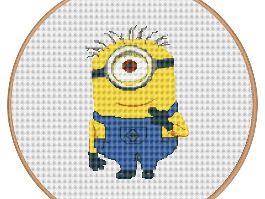 MORE For FREE Minion Counted Cross Stitch Pattern Pdf instant Download cross Stitch Pattern Children kids needlepoint 1635 Etsy