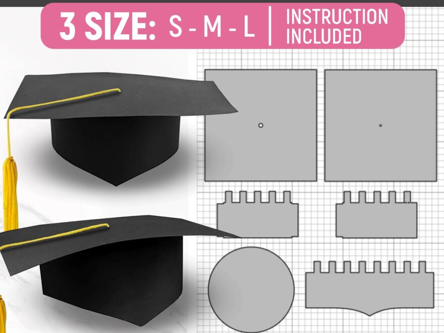Mortarboard Template Etsy UK