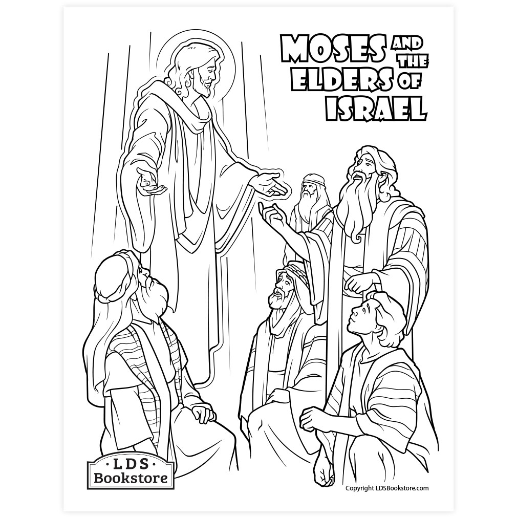 Moses And The Elders Of Israel Coloring Page Printable