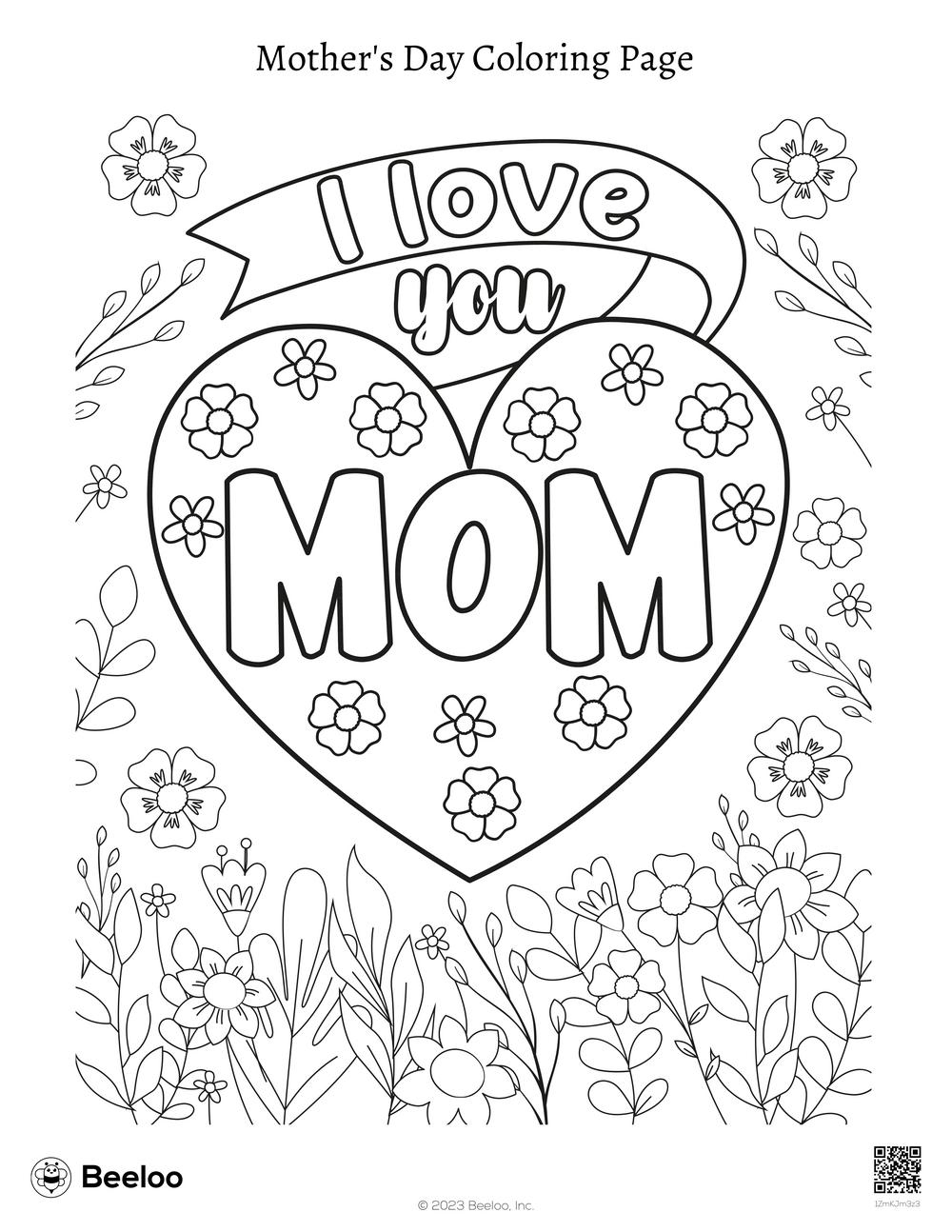 Mother s Day Coloring Page Beeloo Printable Crafts And Activities For Kids