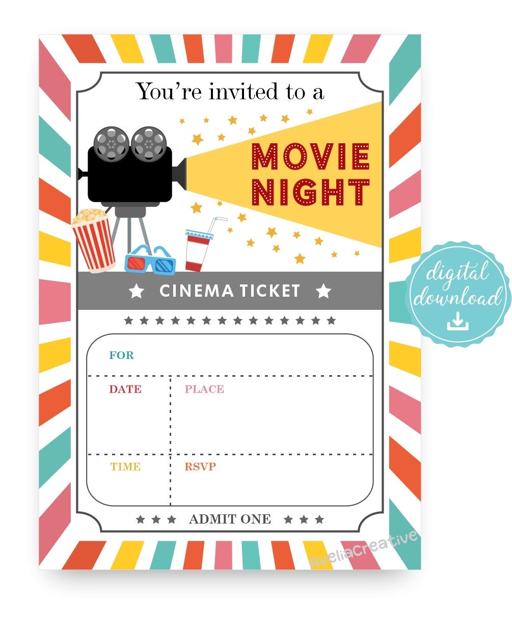 Free Printable Birthday Invitations Movie