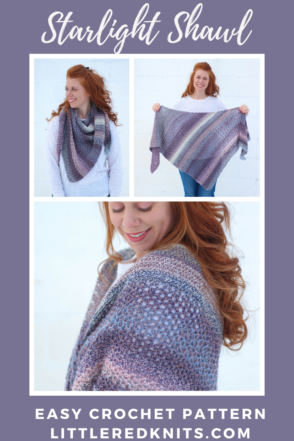 New Crochet Pattern Kit STARLIGHT SHAWL Little Red Knits