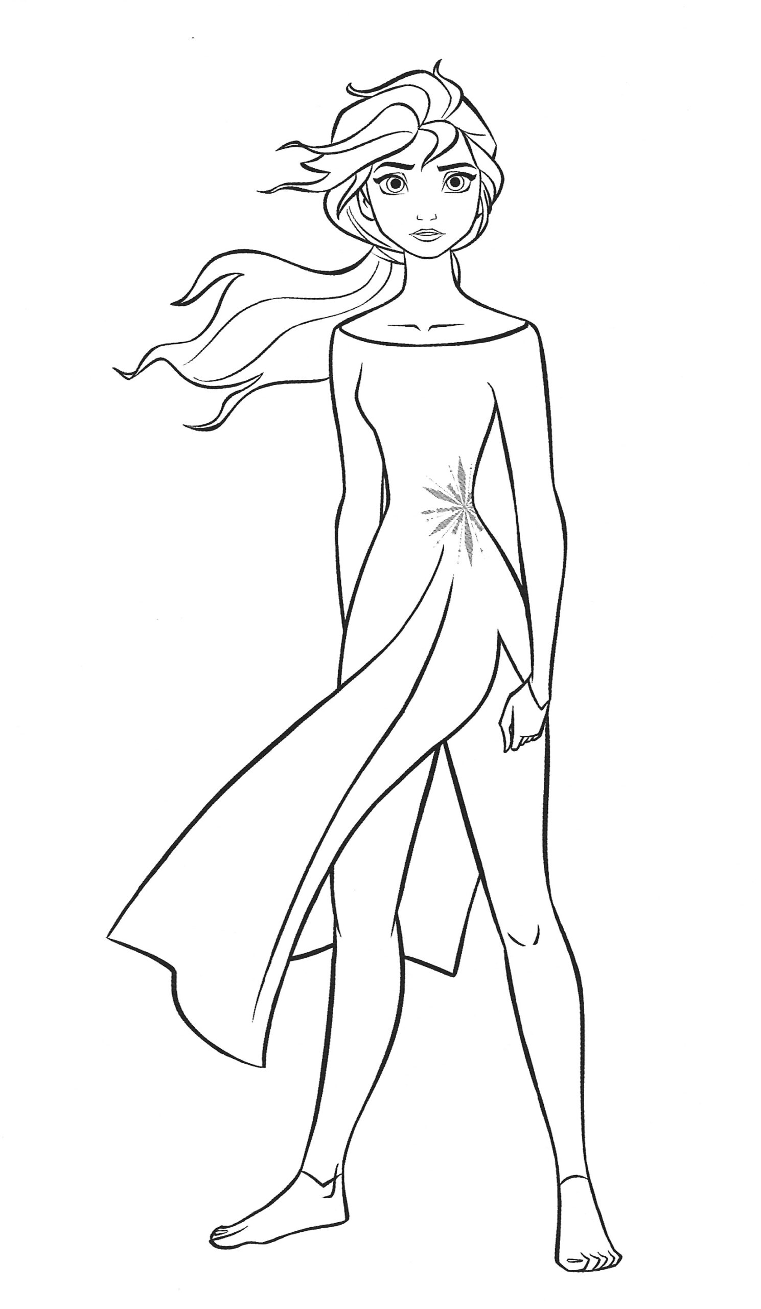 Printable Coloring Pages Disney Elsa