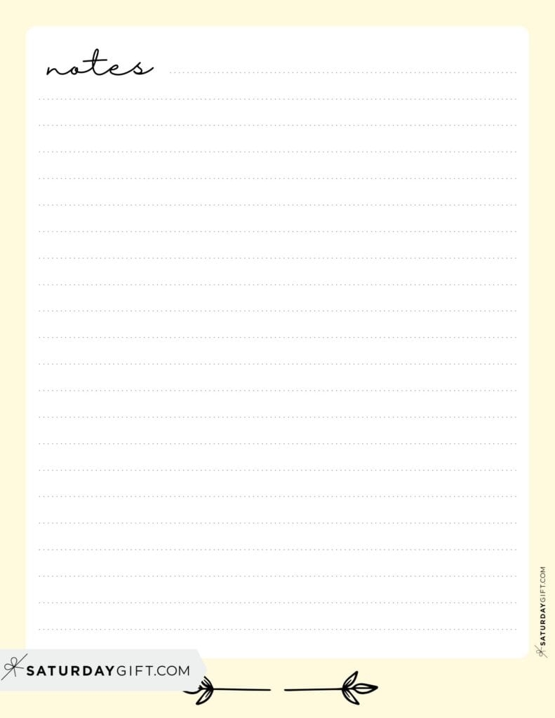 Note Pages 43 Cute Free Printable Note Paper Templates