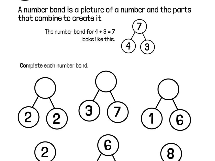 Number Bonds Worksheet TheCatholicKid