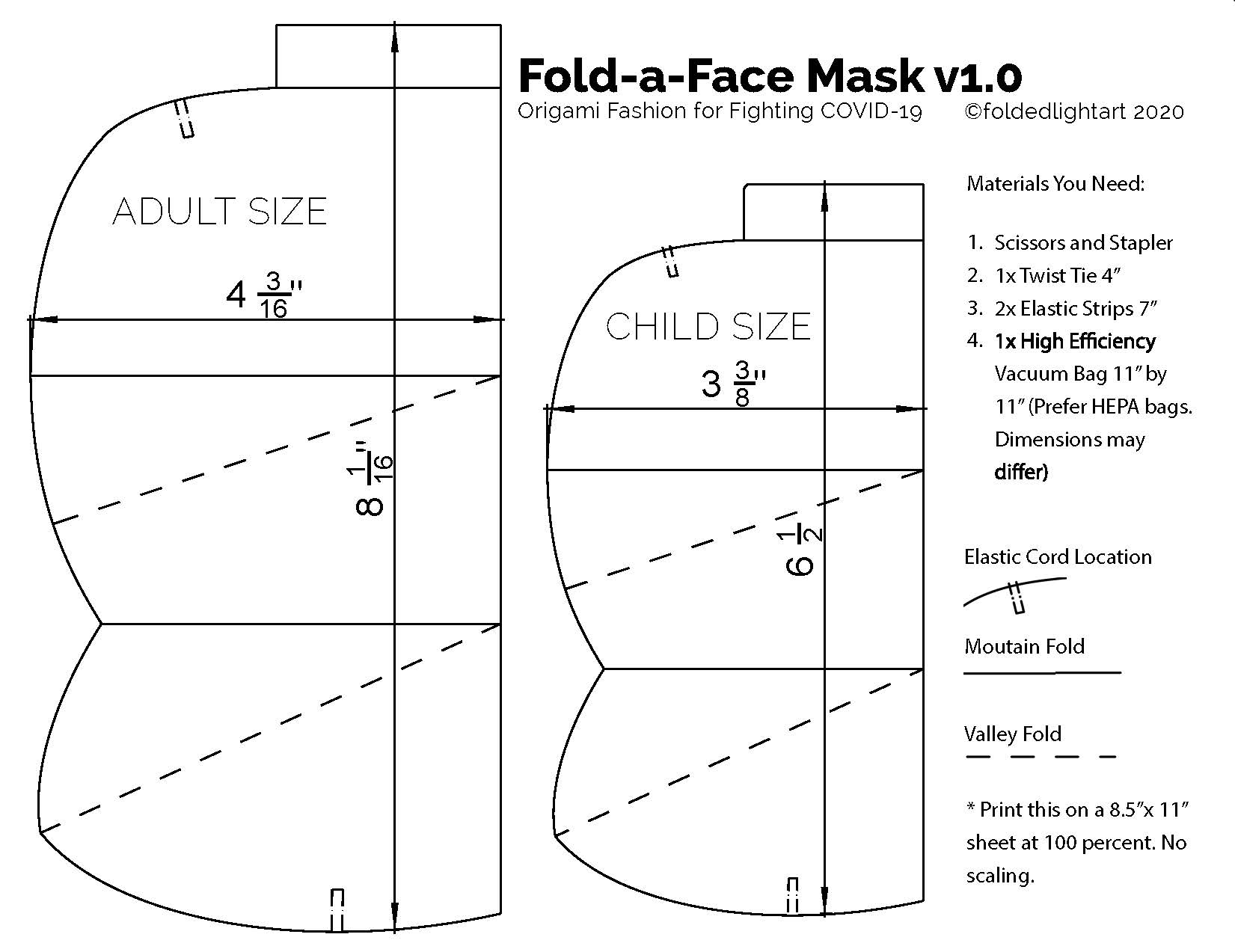 Pattern For Face Mask Printable