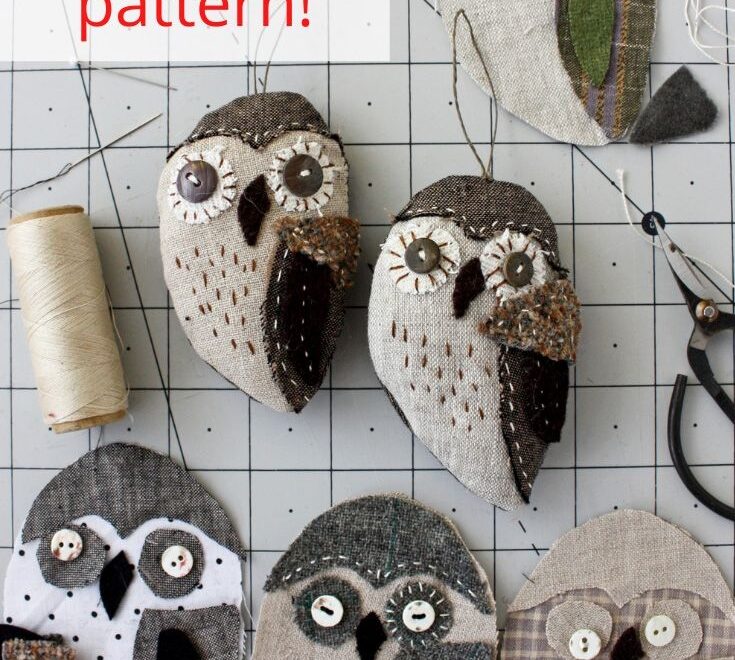 Owl Ornament Free Sewing Pattern