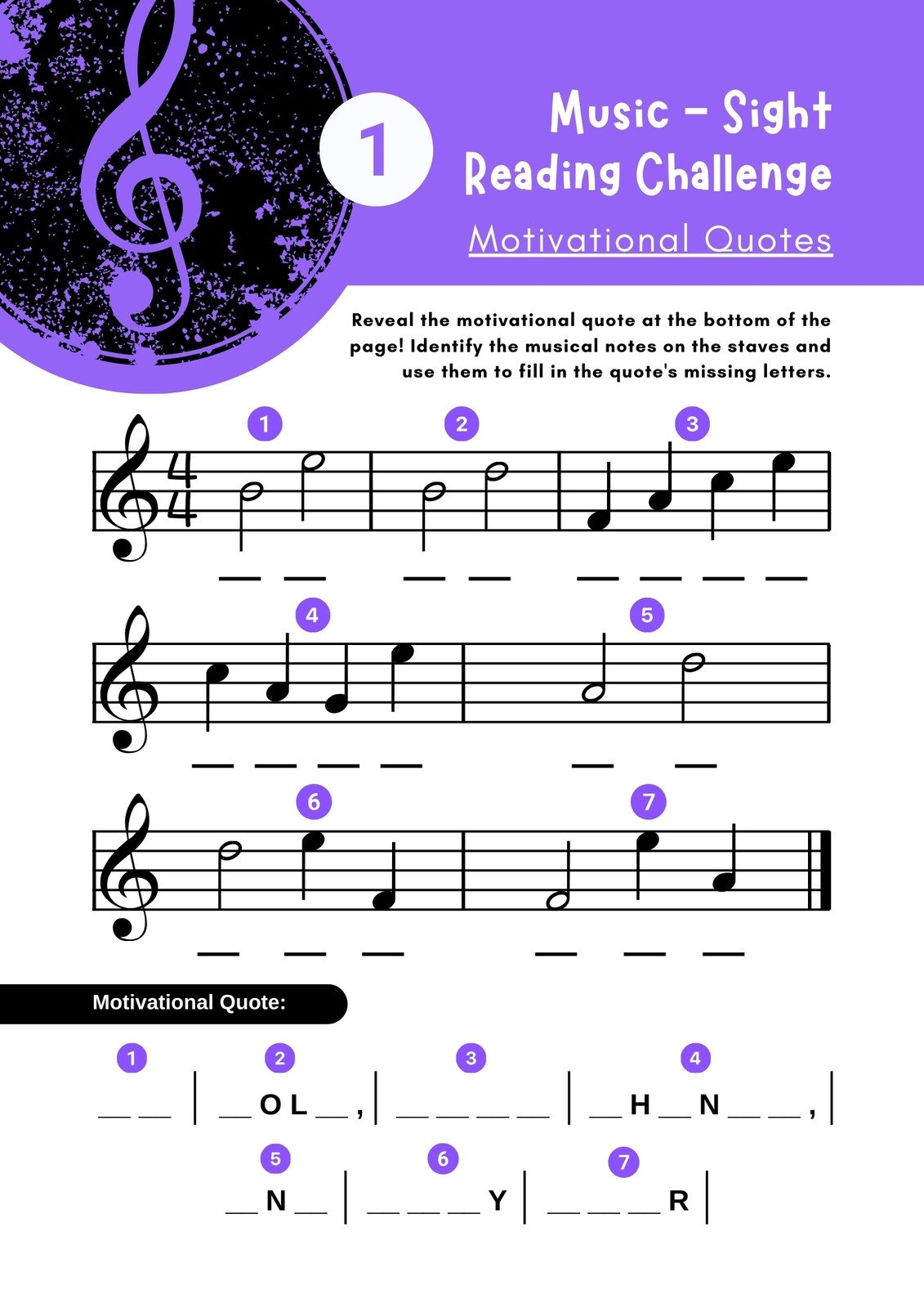 Page 2 Free Music Worksheet Templates To Edit And Print Canva