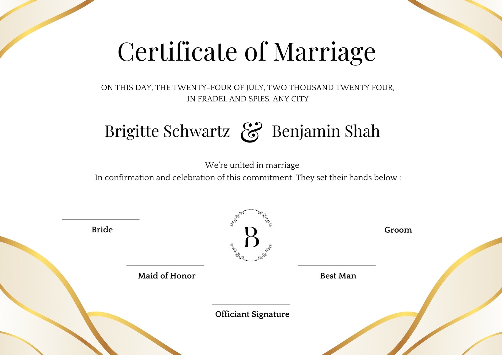 Page 4 Free And Customizable Marriage Templates
