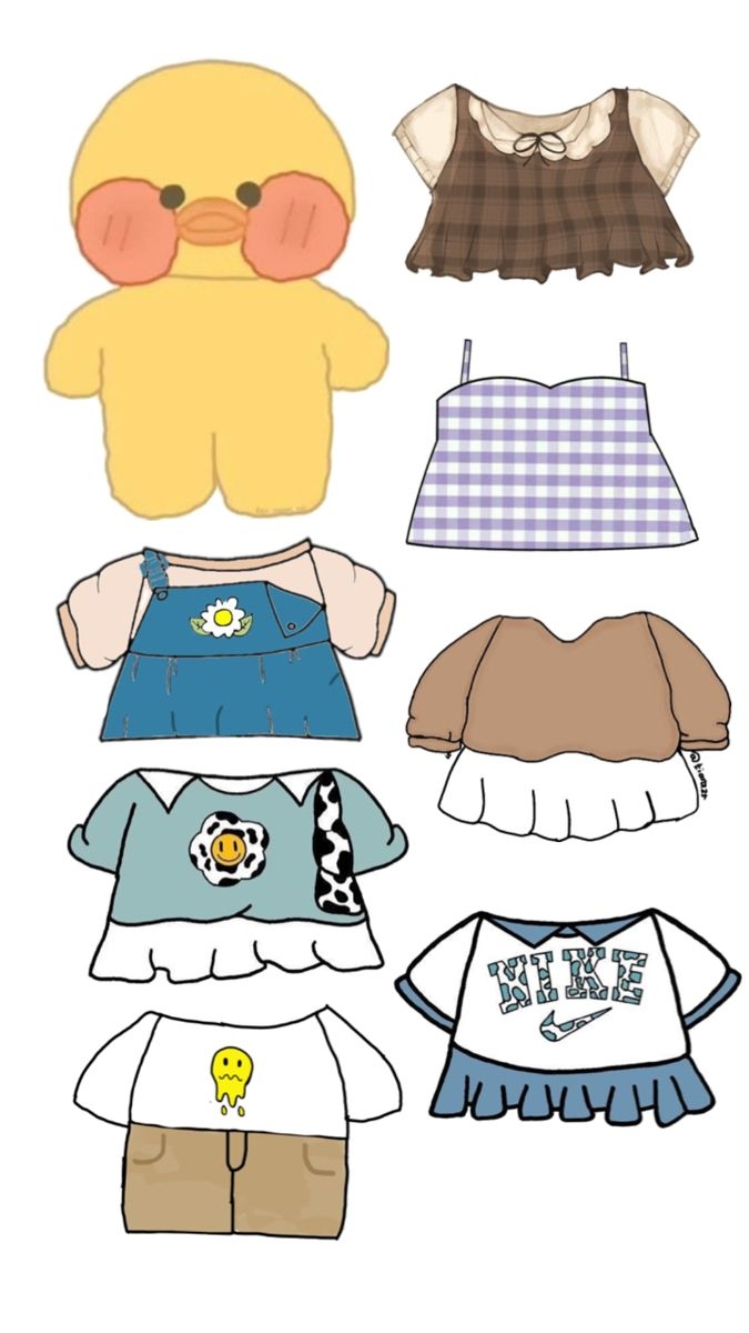 Paper Duck Roupas De Papel Roupas De Boneca De Papel Roupas De Elefante