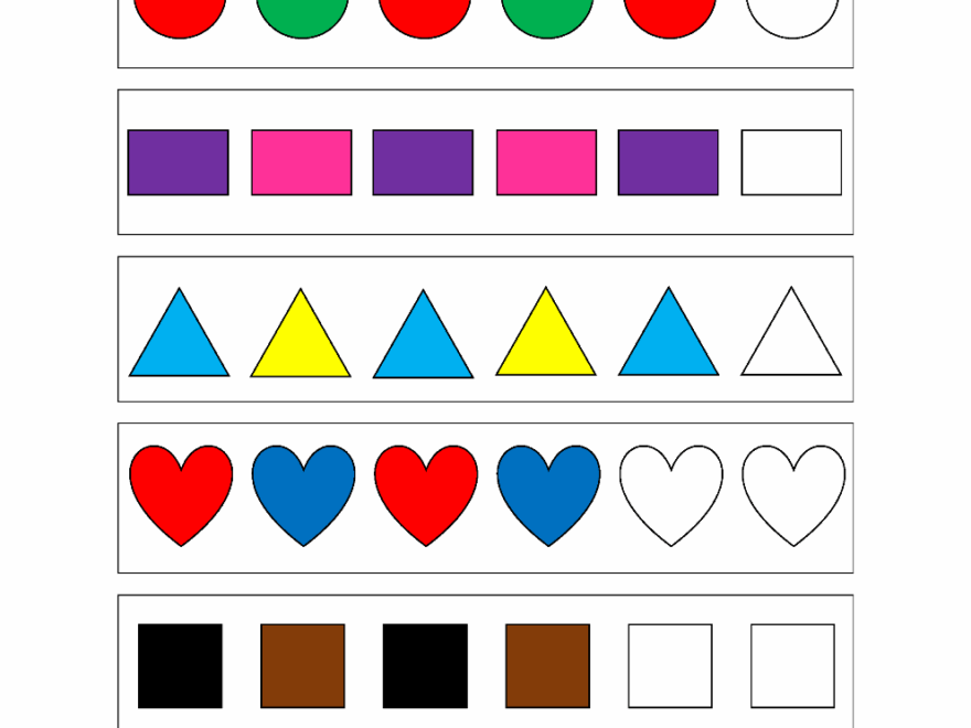 Patterns For Preschool Patterns For Kindergarten Pattern Worksheets For Preschool Pattern Worksheets For Kindergarten Kindergarten Pattern Worksheet MegaWorkbook